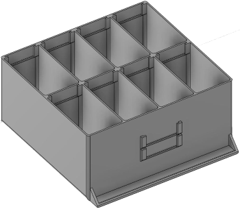 Vue 3D du tirroir T_P15_H4L3_D8.2_PE