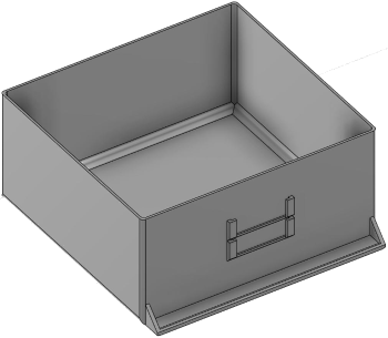 Vue 3D du tirroir T_P15_H4L3_PE