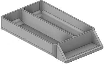 Vue 3D du tirroir T_P7.5_H1L1_D2.2