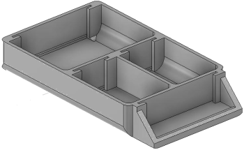 Vue 3D du tirroir T_P7.5_H1L1_D3.2_PE