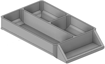 Vue 3D du tirroir T_P7.5_H1L1_D3.4