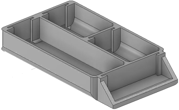 Vue 3D du tirroir T_P7.5_H1L1_D3.4_PE