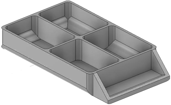 Vue 3D du tirroir T_P7.5_H1L1_D4