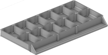 Vue 3D du tirroir T_P7.5_H1L3_D12_PE