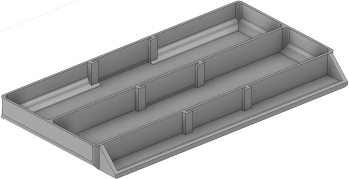 Vue 3D du tirroir T_P7.5_H1L3_D2.1_PE