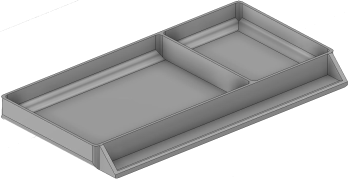 Vue 3D du tirroir T_P7.5_H1L3_D2.4