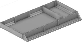 Vue 3D du tirroir T_P7.5_H1L3_D2.6_PE