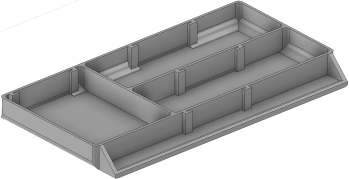 Vue 3D du tirroir T_P7.5_H1L3_D3.5_PE