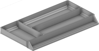 Vue 3D du tirroir T_P7.5_H1L3_D3.7