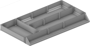 Vue 3D du tirroir T_P7.5_H1L3_D3.7_PE