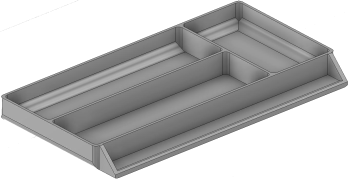 Vue 3D du tirroir T_P7.5_H1L3_D3.8