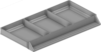 Vue 3D du tirroir T_P7.5_H1L3_D3.9