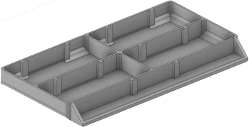 Vue 3D du tirroir T_P7.5_H1L3_D4.1_PE