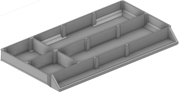 Vue 3D du tirroir T_P7.5_H1L3_D4.4_PE