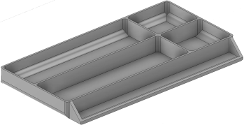 Vue 3D du tirroir T_P7.5_H1L3_D4.5