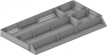 Vue 3D du tirroir T_P7.5_H1L3_D4.5_PE