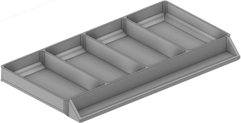 Vue 3D du tirroir T_P7.5_H1L3_D4.6