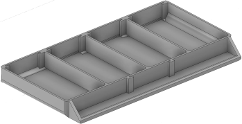 Vue 3D du tirroir T_P7.5_H1L3_D4.6_PE