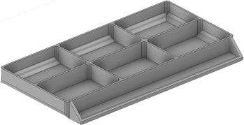 Vue 3D du tirroir T_P7.5_H1L3_D6