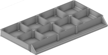 Vue 3D du tirroir T_P7.5_H1L3_D8_PE