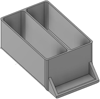 Vue 3D du tirroir T_P7.5_H2L1_D2.2