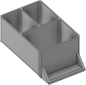 Vue 3D du tirroir T_P7.5_H2L1_D3.1