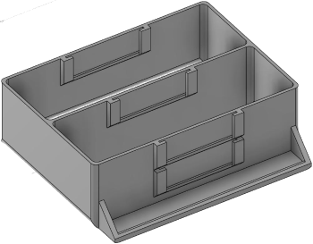 Vue 3D du tirroir T_P7.5_H2L2_D2.1_PE