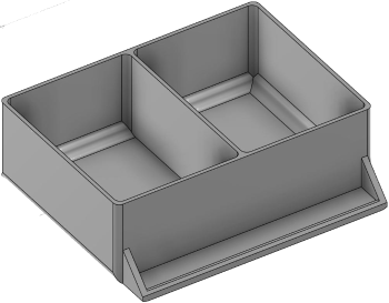 Vue 3D du tirroir T_P7.5_H2L2_D2.2