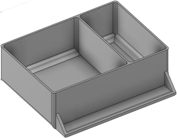 Vue 3D du tirroir T_P7.5_H2L2_D2.4