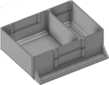 Vue 3D du tirroir T_P7.5_H2L2_D2.4_PE