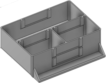 Vue 3D du tirroir T_P7.5_H2L2_D3.2_PE