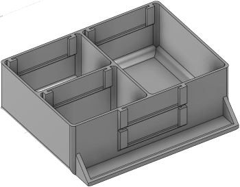 Vue 3D du tirroir T_P7.5_H2L2_D3.3_PE