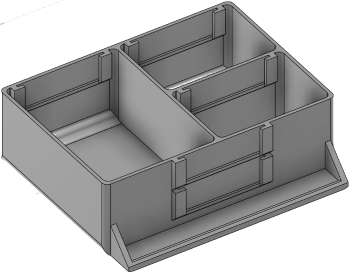 Vue 3D du tirroir T_P7.5_H2L2_D3.4_PE