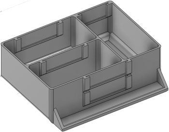 Vue 3D du tirroir T_P7.5_H2L2_D3.6_PE