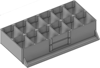 Vue 3D du tirroir T_P7.5_H2L3_D12_PE