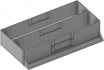 Vue 3D du tirroir T_P7.5_H2L3_D2.1_PE