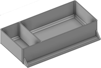 Vue 3D du tirroir T_P7.5_H2L3_D2.5