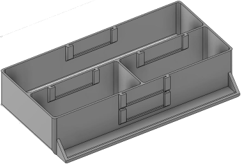 Vue 3D du tirroir T_P7.5_H2L3_D3.2_PE