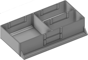 Vue 3D du tirroir T_P7.5_H2L3_D3.4_PE