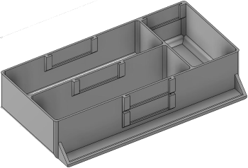 Vue 3D du tirroir T_P7.5_H2L3_D3.8_PE