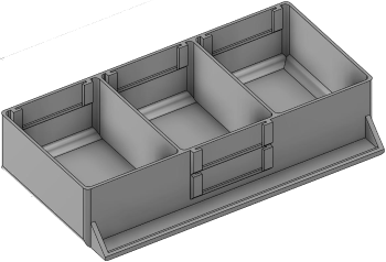 Vue 3D du tirroir T_P7.5_H2L3_D3.9_PE