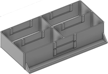 Vue 3D du tirroir T_P7.5_H2L3_D4.1_PE