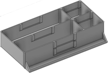 Vue 3D du tirroir T_P7.5_H2L3_D4.5_PE