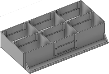 Vue 3D du tirroir T_P7.5_H2L3_D6_PE