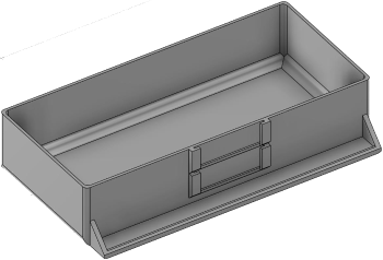 Vue 3D du tirroir T_P7.5_H2L3_PE