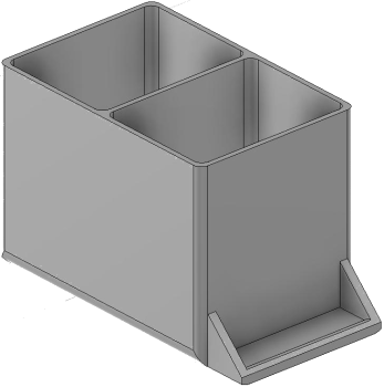 Vue 3D du tirroir T_P7.5_H3L1_D2.1