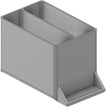 Vue 3D du tirroir T_P7.5_H3L1_D2.2