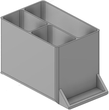 Vue 3D du tirroir T_P7.5_H3L1_D3.3