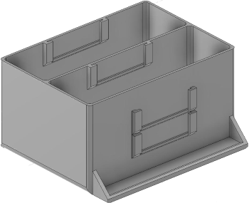 Vue 3D du tirroir T_P7.5_H3L2_D2.1_PE