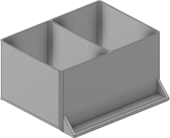 Vue 3D du tirroir T_P7.5_H3L2_D2.2